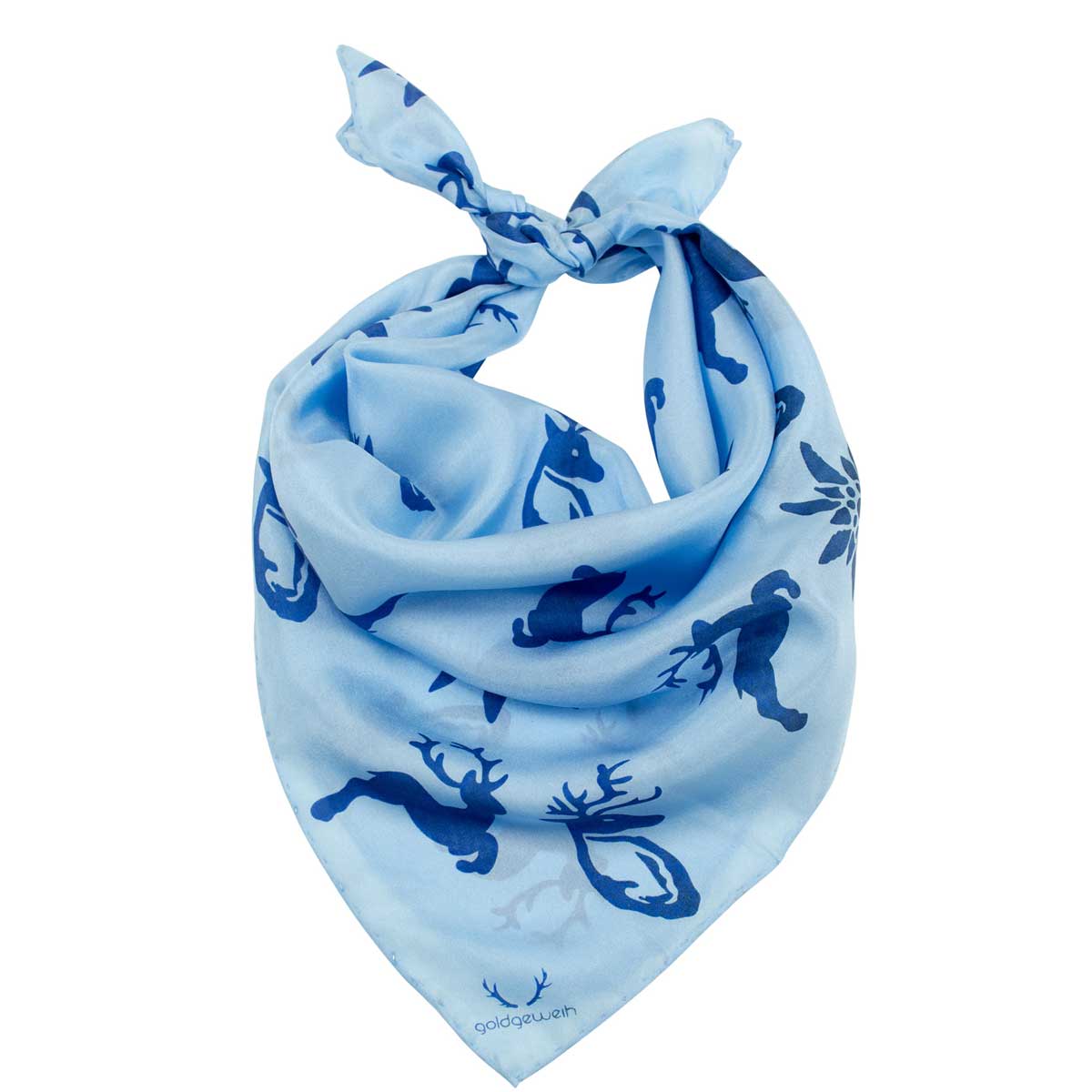 Nickituch Emma Blau Goldgeweih