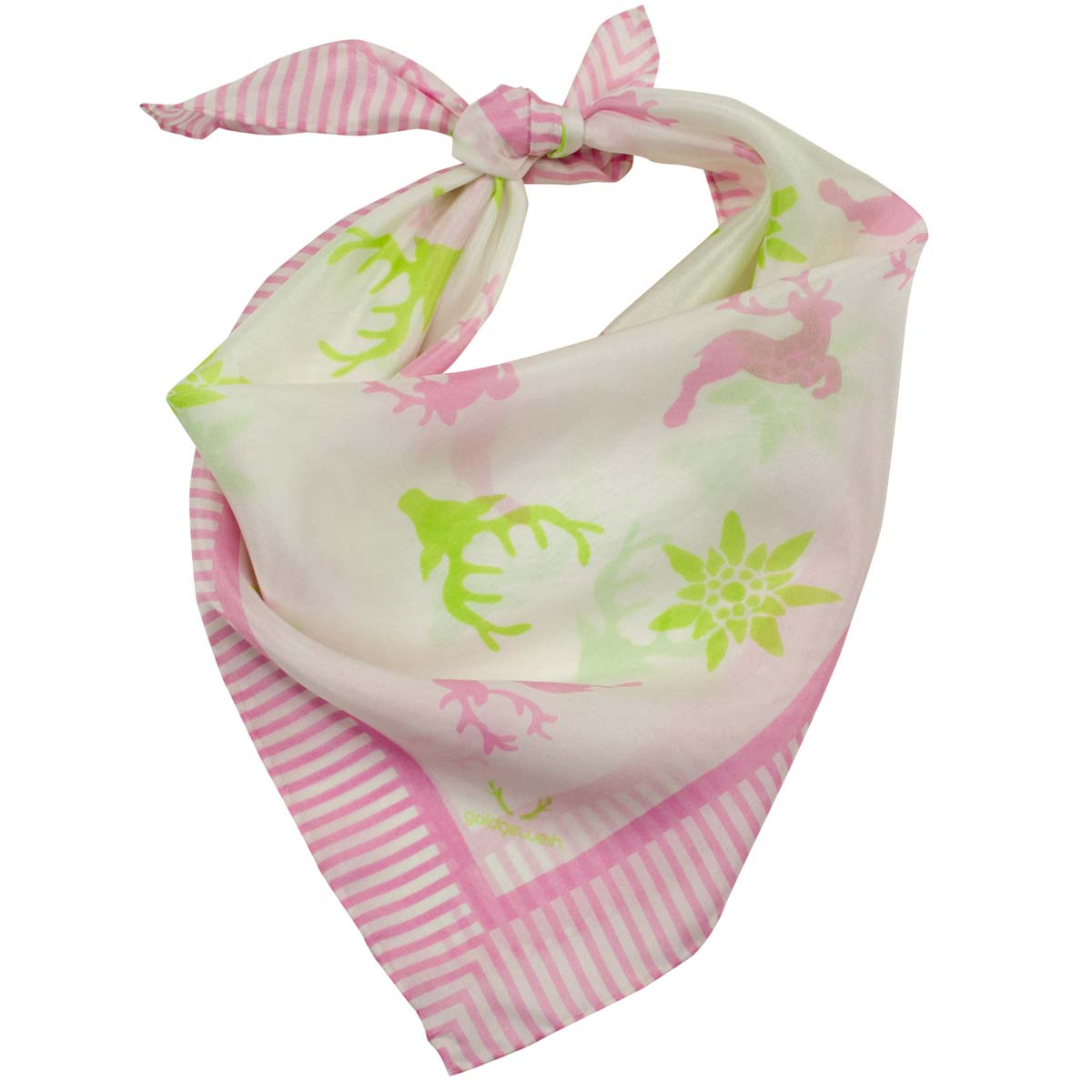 Nickituch Sissi Rosa Goldgeweih