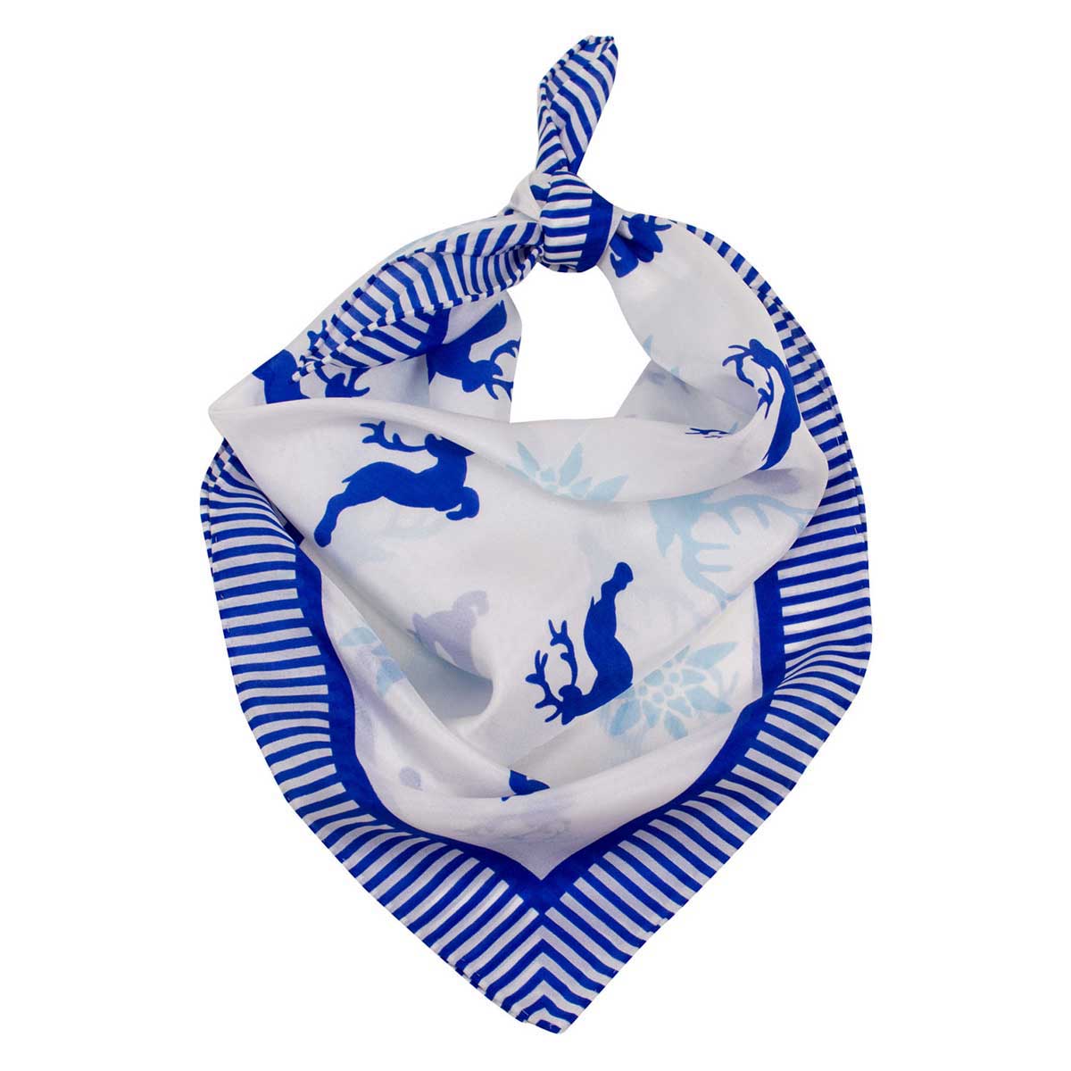 Nickituch Sissi Blau Goldgeweih