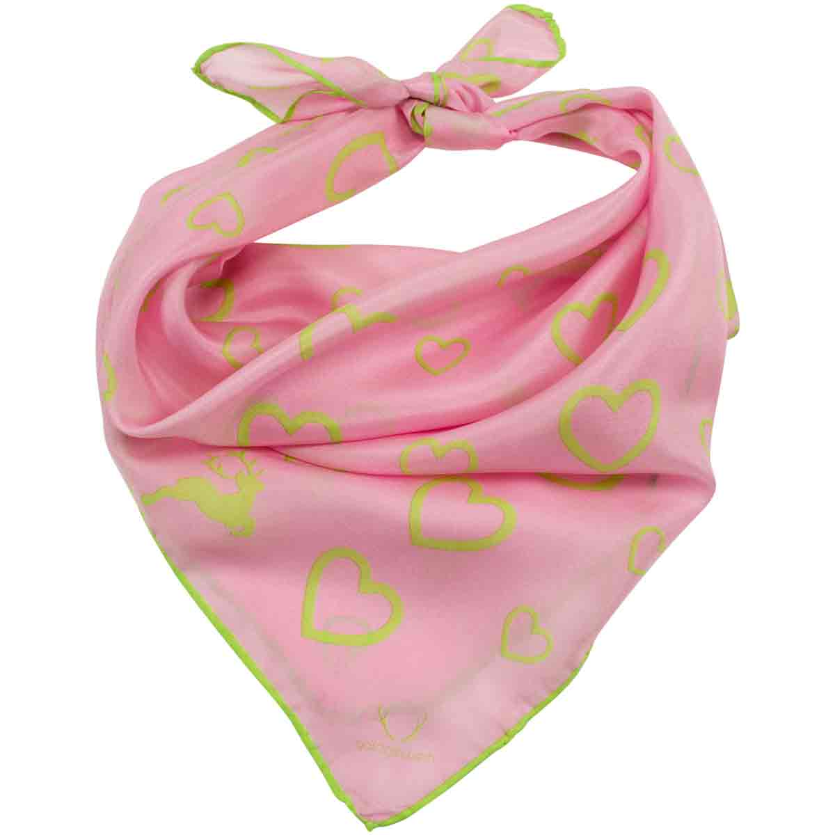 Seiden Nickituch Resi Rosa Goldgeweih