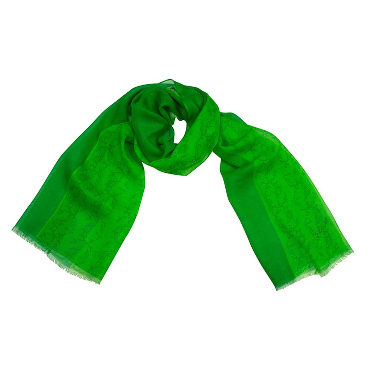 Bedruckter Trachtenschal Helena Grün Goldgeweih