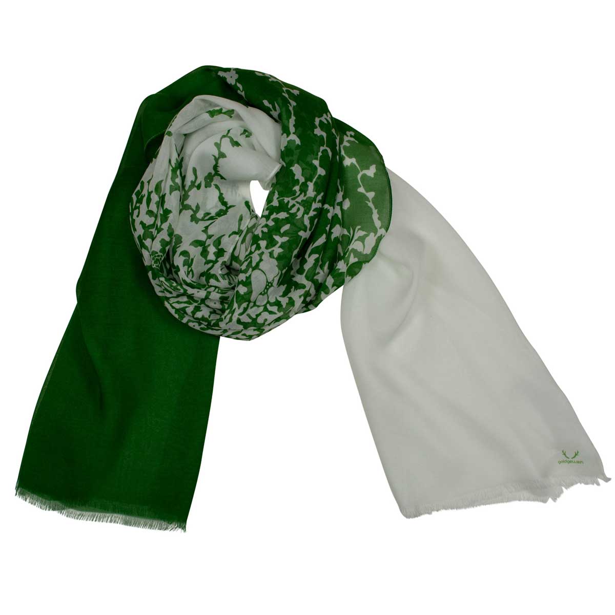 Bedruckter Schal im Farbverlauf Goldgeweih