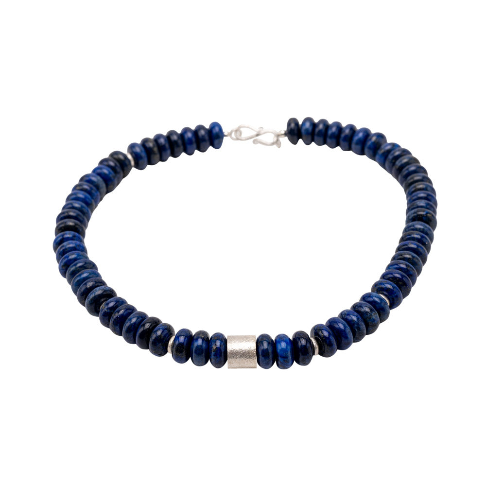 Lapislazuli Collier Tabea Silber Goldgeweih