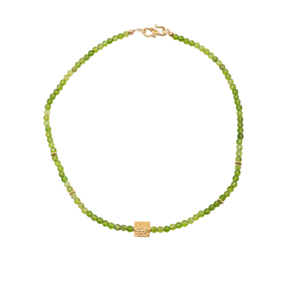 Filigranes Peridot Collier Tiana Goldgeweih