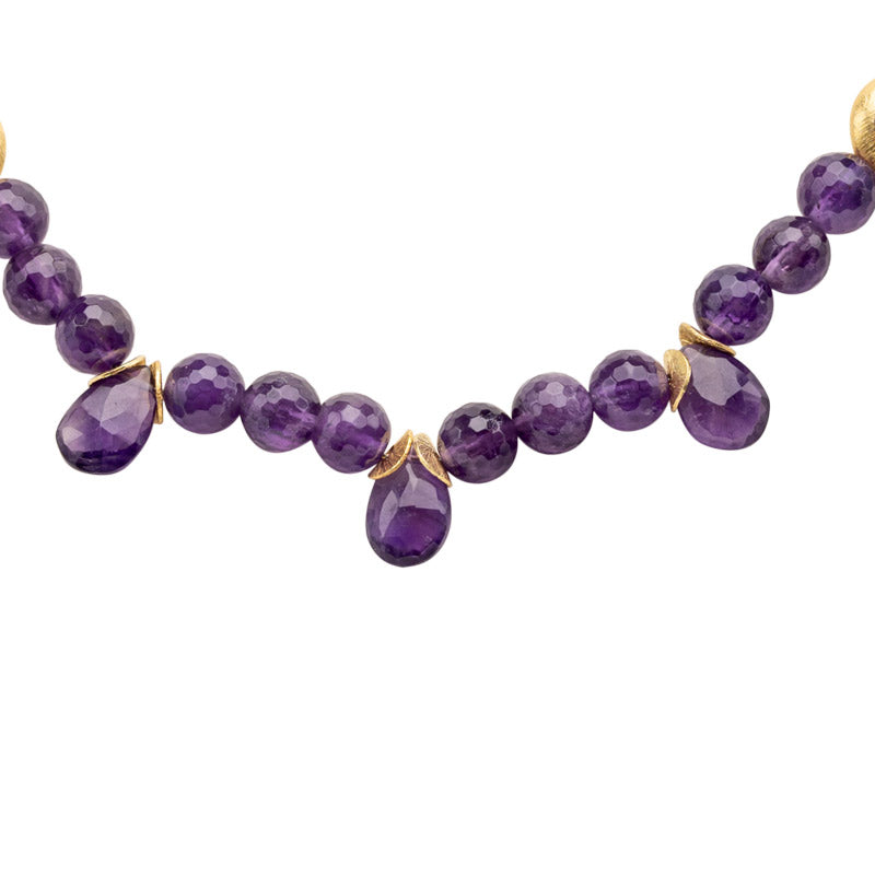 Amethyst Halskette Dilja Goldgeweih