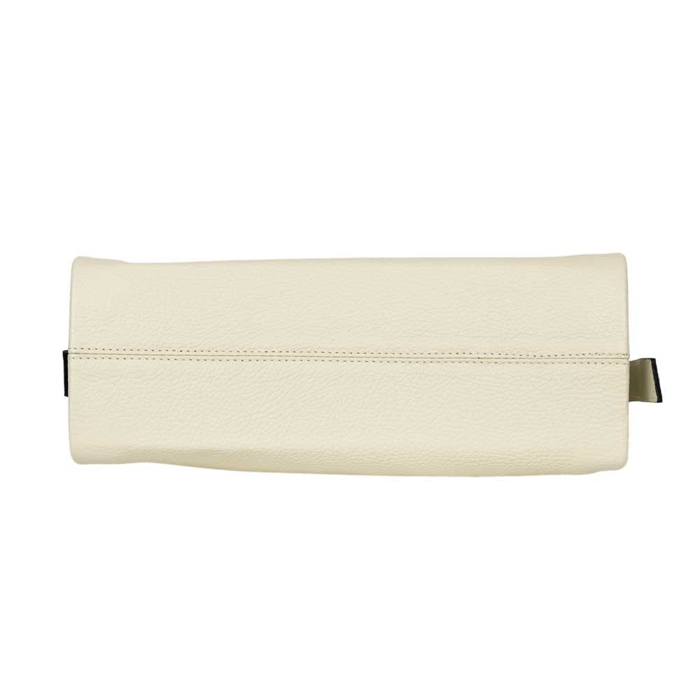 Handtasche Mira mit geflochtenem Ledergriff Beige Goldgeweih