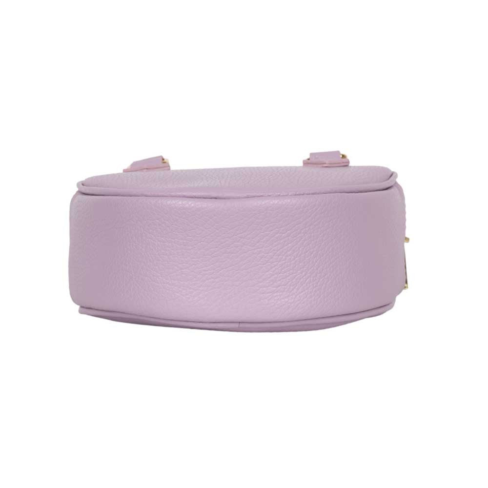 Schultertasche Paola aus Leder Flieder Goldgeweih