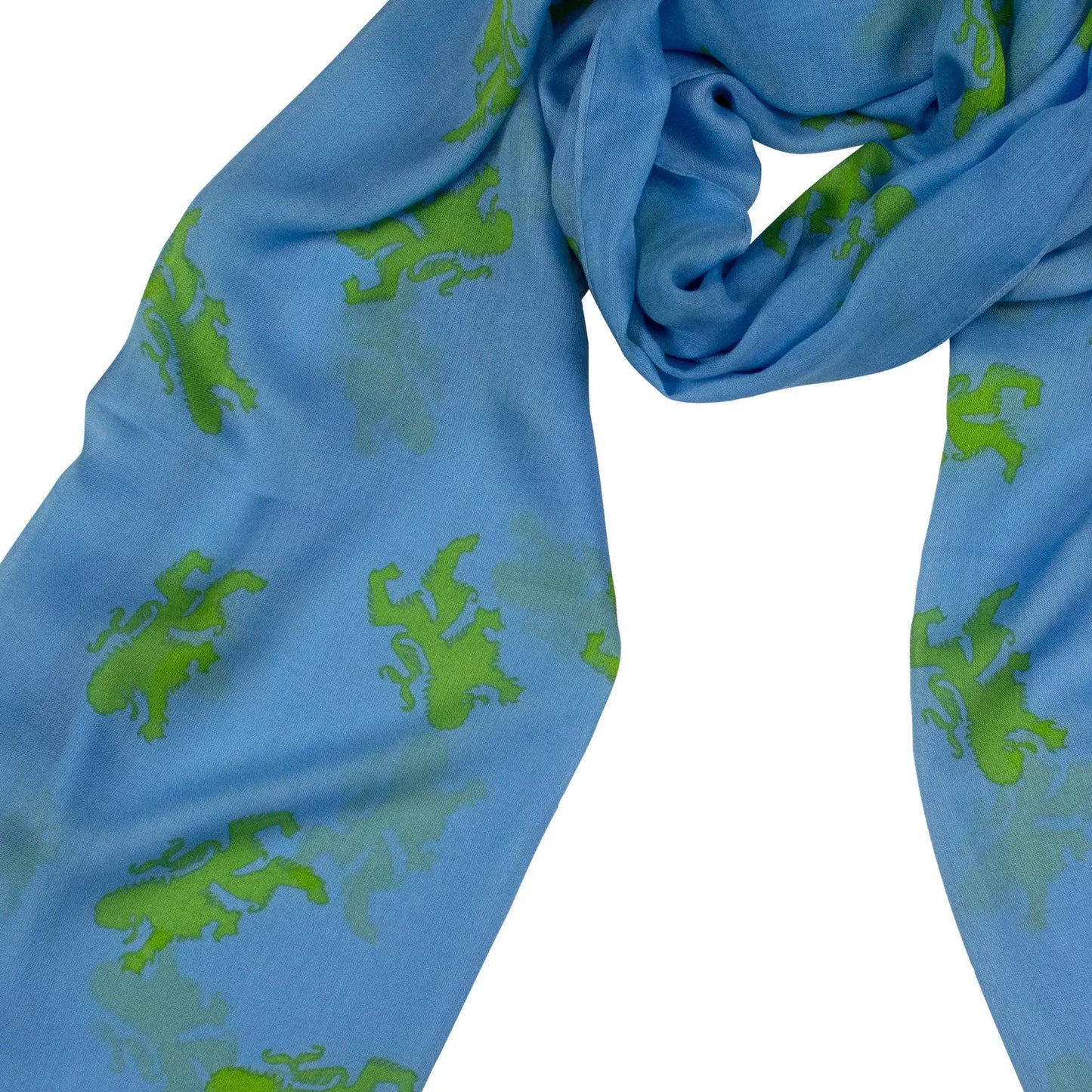 Bayerischer Löwe Hellblau, Grün Goldgeweih