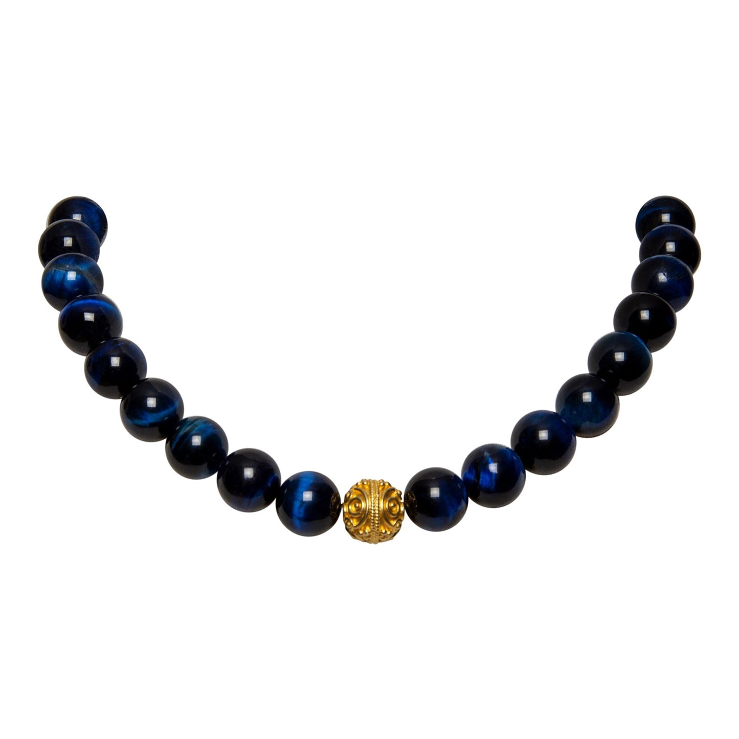 Collier mit Tigerauge in Blau Skadi shirinsehan.com