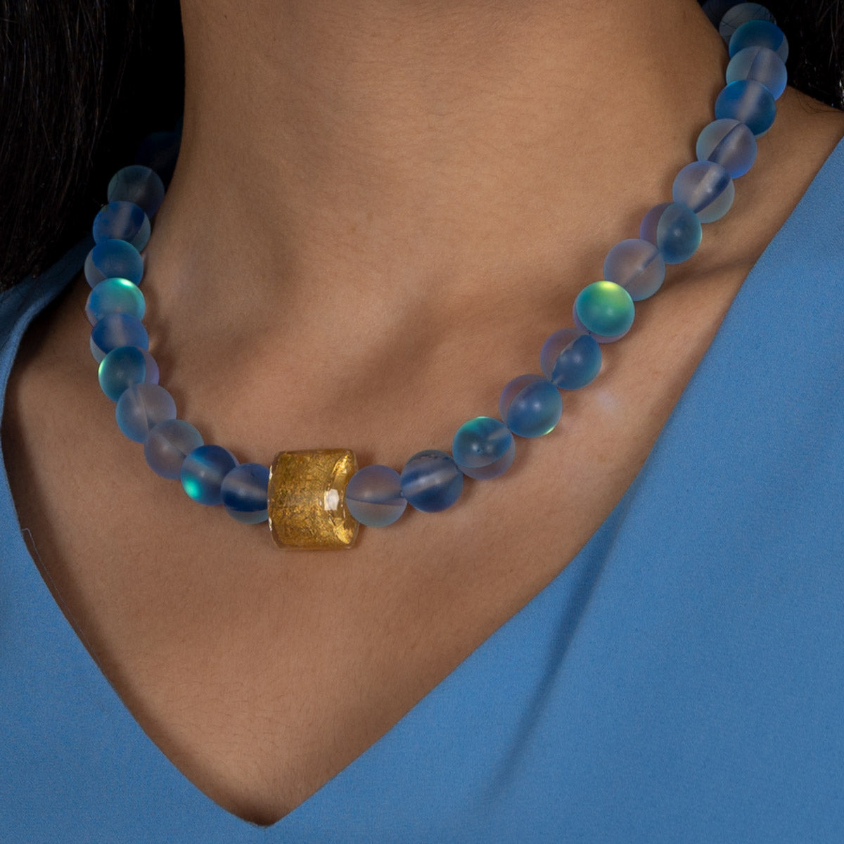 Collier Malu Blau shirinsehan.com
