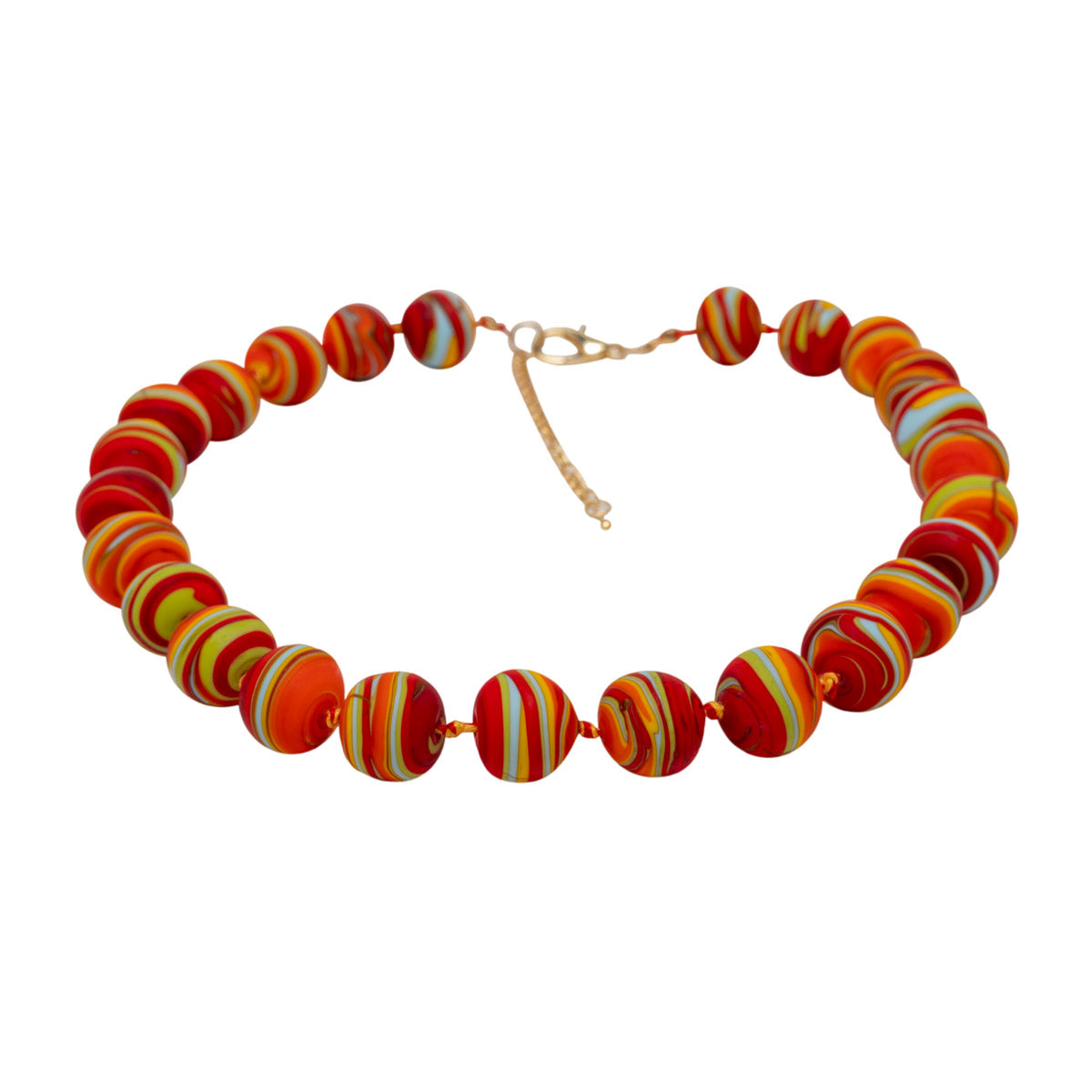 Collier Rahel aus Murano Perlen Orange shirinsehan.com