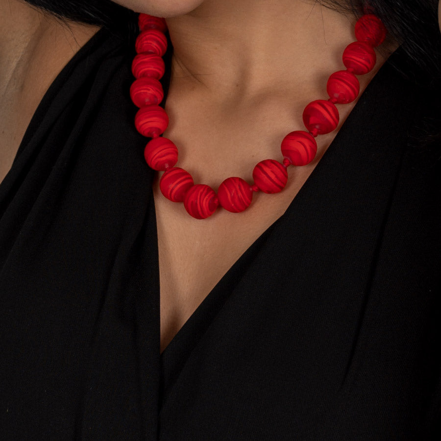 Collier Rahel aus Murano Perlen Rot shirinsehan.com