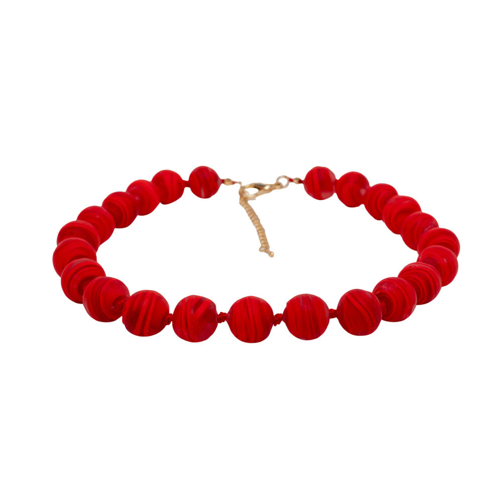 Collier Rahel aus Murano Perlen Rot shirinsehan.com