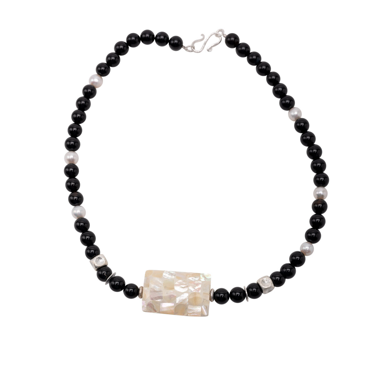 Onyx Collier Elina mit Perlmutt shirinsehan.com