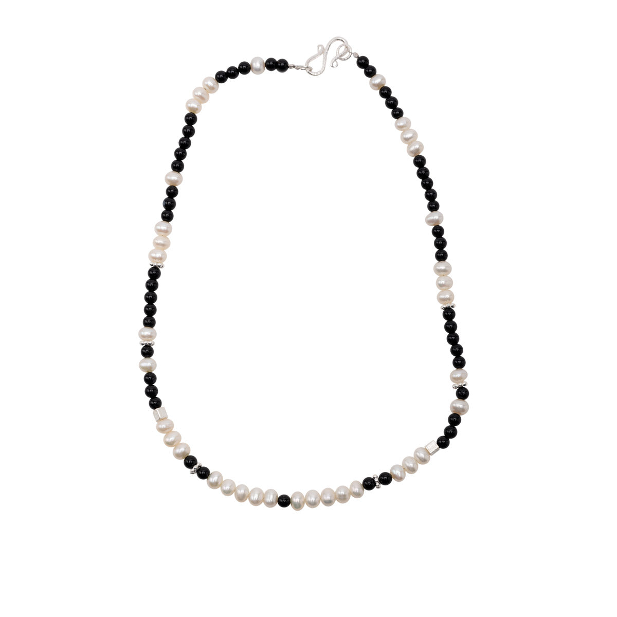 Onyx und Süßwasserperlen Collier Fenja shirinsehan.com