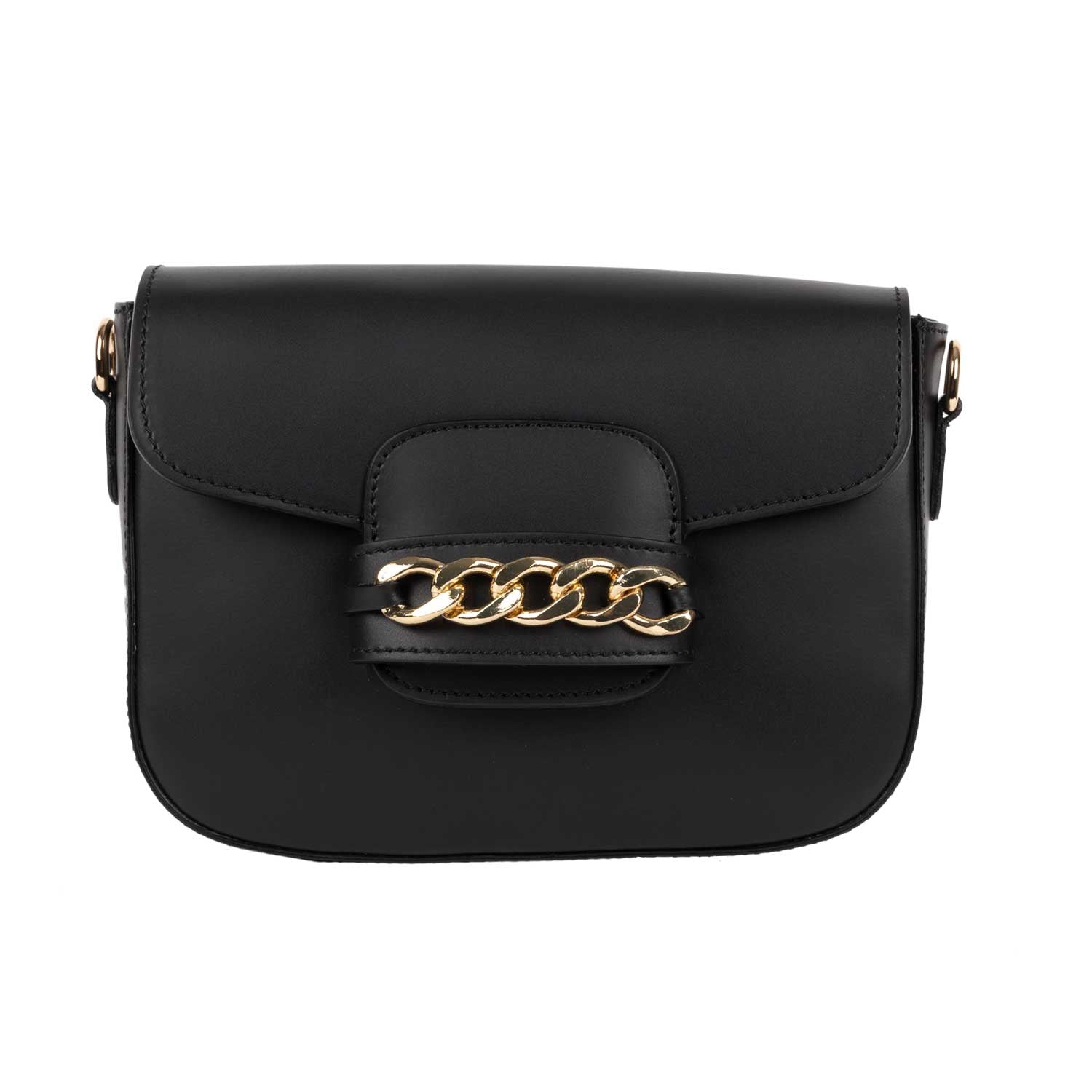 Schultertasche Fabrizia Schwarz mit Kettenelement shirinsehan.com